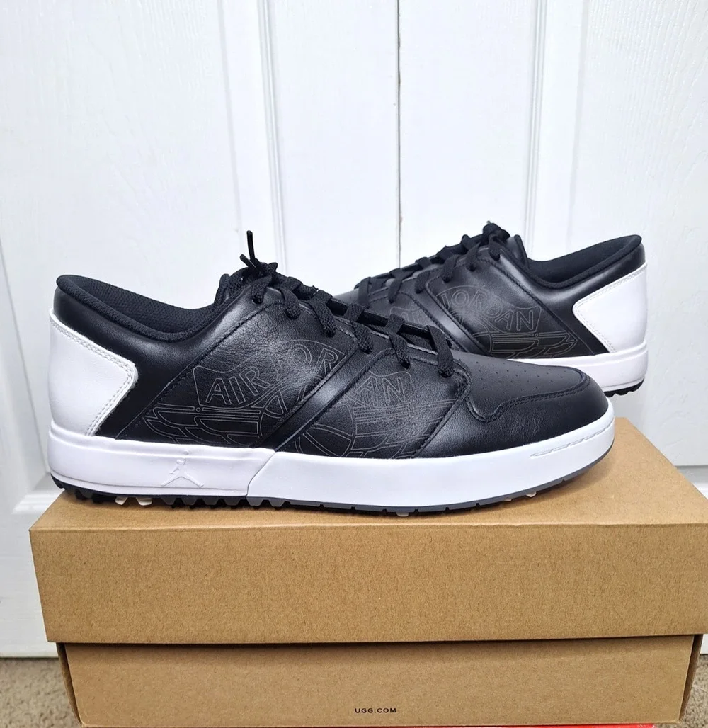 Jordan Nu Retro 1 Low Golf Shoe Black White FZ4153-003 size 11.5